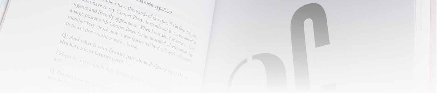 Open book displaying a page layout design