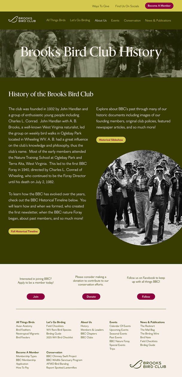 BBC History page design